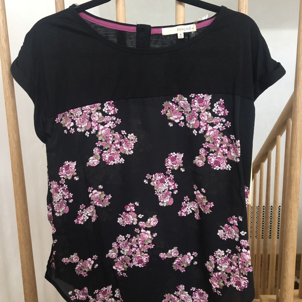 Rewind sheer floral blouse size medium